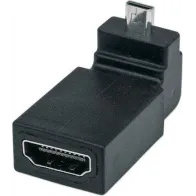 Adapter HDMI Micro-D na HDMI M/F kątowy 90°
