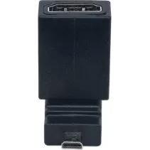 Adapter HDMI Micro-D na HDMI M/F kątowy 90°