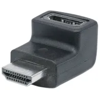 Adapter HDMI na HDMI M/F 4K*60Hz kątowy 90° górny