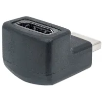 Adapter HDMI na HDMI M/F 4K*60Hz kątowy 90° górny