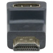 Adapter HDMI na HDMI M/F 4K*60Hz kątowy 90° dół