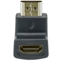 Adapter HDMI na HDMI M/F 4K*60Hz kątowy 90° dół