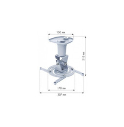 Ramię projektor sufit 22CM bia