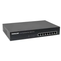 Switch 8x RJ45 10/100 w tym 4 PoE+ 70W, metal, desktop/19"