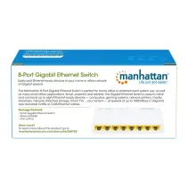 Switch 8x RJ45 Gigabit, plastik, desktop