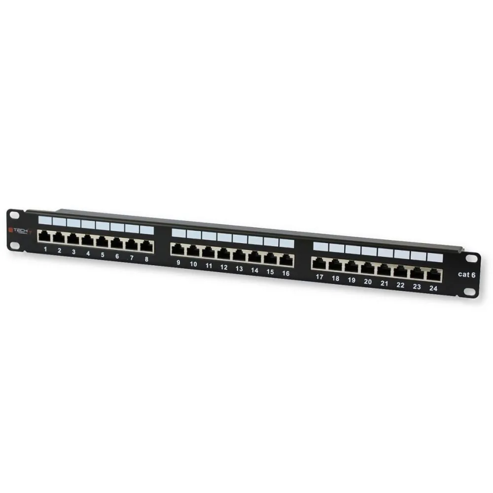 Patch panel 24 stp C6 czarny