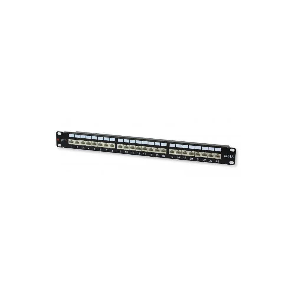Patch panel 24 stp C6A czarny