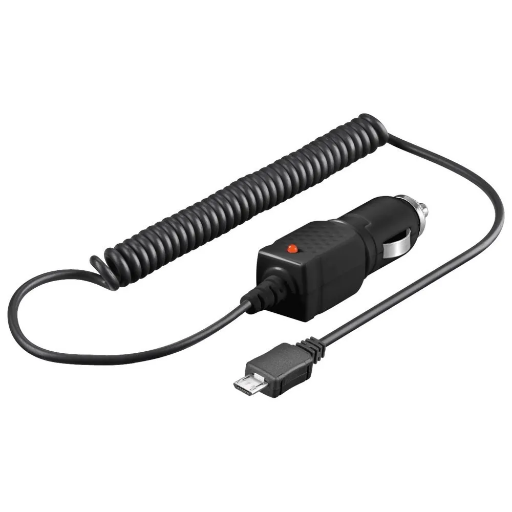 Ładowarka samochodowa Micro-USB 5W/1A 5V spiralny kabel