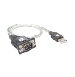 Konwerter USB na RS232/DB9 M/M na kablu 45cm Blister