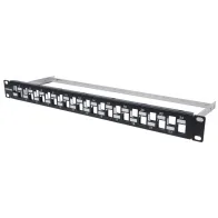 Patch panel 24P keyst 1U tray