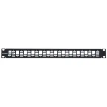 Patch panel 24P keyst 1U tray