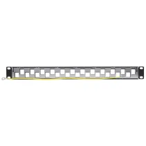 Patch panel 24P keyst 1U tray