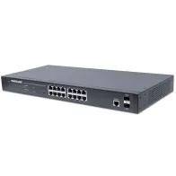Switch zarządzalny 16x RJ45 Gigabit PoE+ 220W, 2x SFP