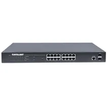 Switch zarządzalny 16x RJ45 Gigabit PoE+ 220W, 2x SFP