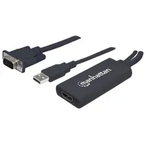Adapter HDMI na VGA D-sub 15 pin, HDMI, M/F  1,8m