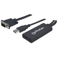 Adapter HDMI na VGA D-sub 15 pin, HDMI, M/F  1,8m