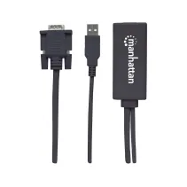 Adapter HDMI na VGA D-sub 15 pin, HDMI, M/F  1,8m
