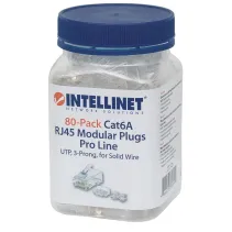 Wtyk RJ45 8P/8C Cat6a UTP, drut, linia PRO, 80 szt