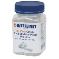 Wtyk RJ45 8P/8C Cat6a UTP, drut, linia PRO, 80 szt