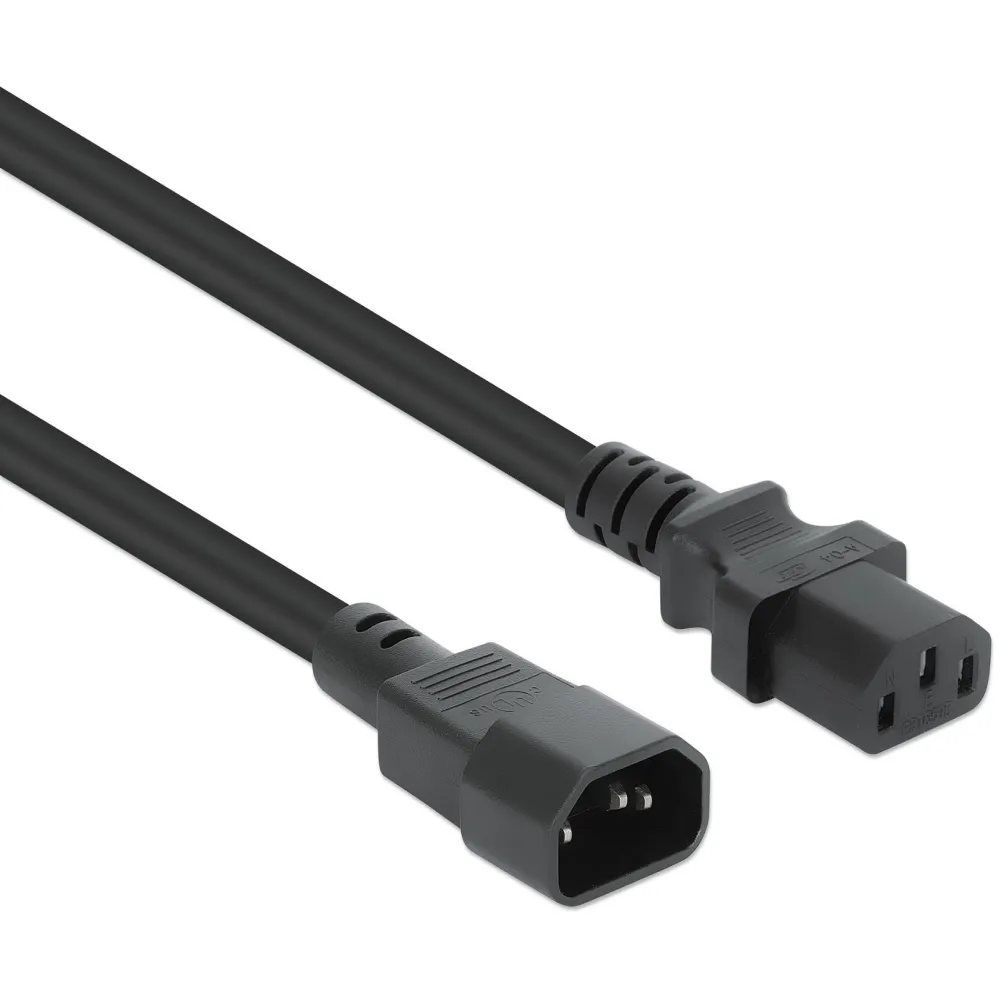 Kabel zasilania PC przedłużacz C13 na C14 1m