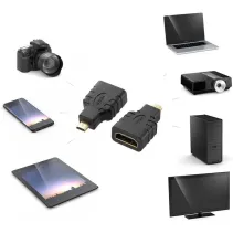 Adapter HDMI żeński na HDMI Micro-D męski F/M