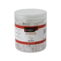 Wtyk RJ45 8P/8C Cat6 UTP, drut, 100 szt