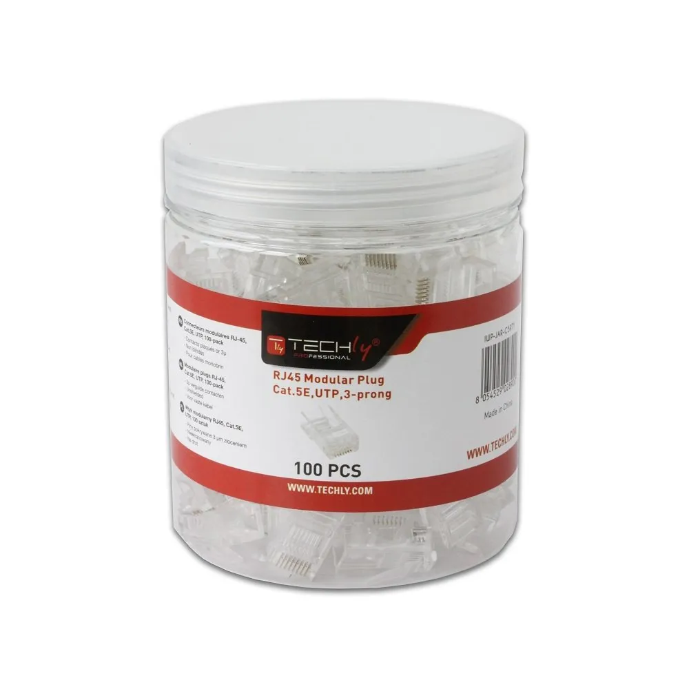 Wtyk RJ45 8P/8C Cat5e UTP, drut, 100 szt
