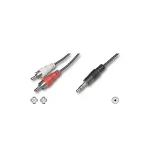 Kabel audio Jack 3.5mm na 2X RCA  M/M 1.5m