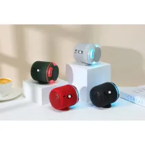 Bezprzewodowy głośnik Bluetooth 5W, TWS, LED, MP3 USB, szary