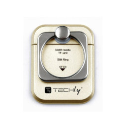Techly 102697 Uchwyt Ring Holder do telefonu złoty