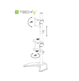 Ramię lcd biurko X2 pion stand