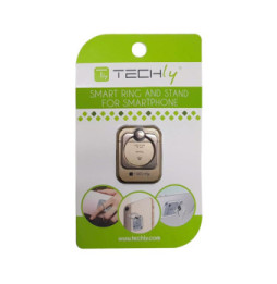 Techly 102697 Uchwyt Ring Holder do telefonu złoty