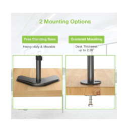 Ramię lcd biurko X2 pion stand