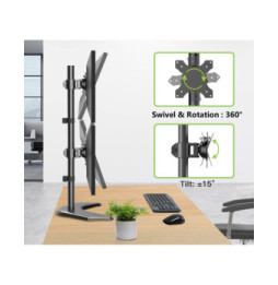 Ramię lcd biurko X2 pion stand