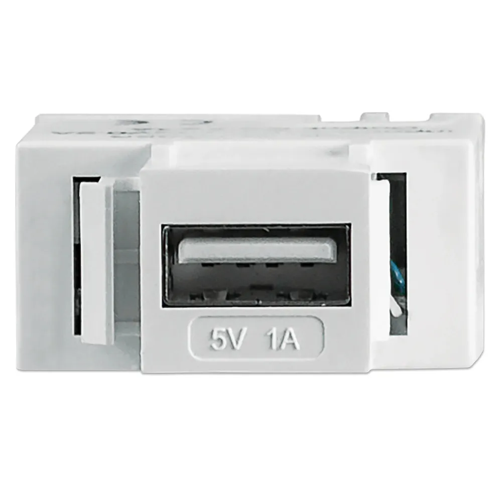 Moduł keystone przelotka USB A 5V 1A