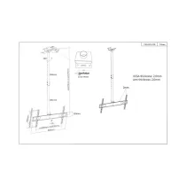 Manhattan 423625 Uchwyt sufitowy TV 37-70" z regulacją - B2B Netinet