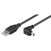 Kabel USB 2.0 USB-A na USB-MiniB (Canon) kątowy 90° M/M 1.8m