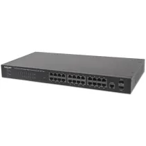Switch zarządzalny 24x RJ45 Gigabit PoE+ 240W, 2x SFP