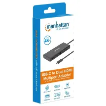 Adapter Multiport USB-C na RJ45 Giga/2xHDMI/2xUSB/1xUSB-C PD