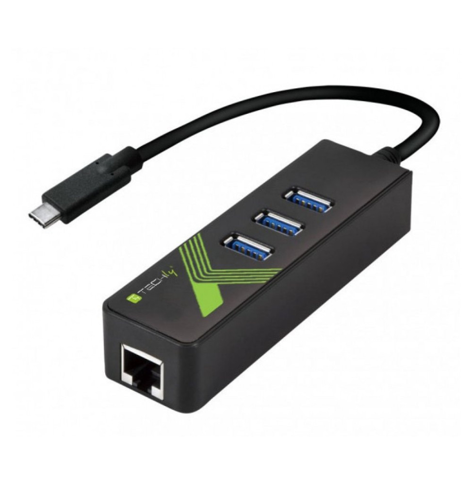 Karta sieciowa/adapter USB-C na RJ45 Gigabit, hub 3x USB 3.0