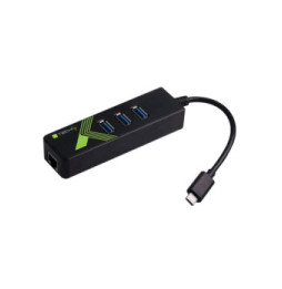 Karta sieciowa/adapter USB-C na RJ45 Gigabit, hub 3x USB 3.0