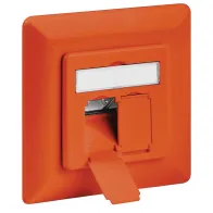 Gniazdo podtynkowe 2x RJ45 Cat6 FTP pomarańczowe