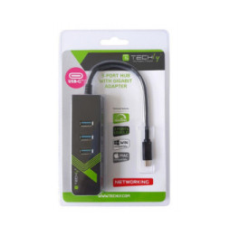 Karta sieciowa/adapter USB-C na RJ45 Gigabit, hub 3x USB 3.0