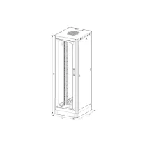 Szafa stojąca złożona 27U 600x800 rack 19 drzwi szklane