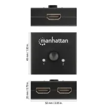 Manhattan 207850 Switch 2x1 lub 1x2 4K*30Hz dwukierunkowy
