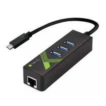 Karta sieciowa/adapter USB-C na RJ45 Gigabit, hub 3x USB 3.0
