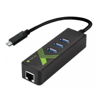 Karta sieciowa/adapter USB-C na RJ45 Gigabit, hub 3x USB 3.0