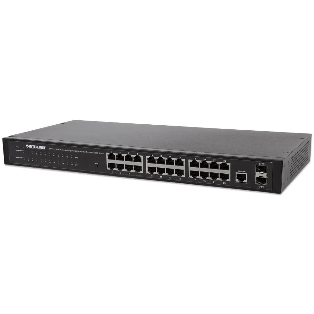 Switch zarządzalny 24x RJ45 Gigabit, 2x SFP