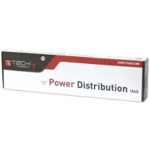 Listwa zasilająca 19" 1U, 8x Schuko, kabel 3m Schuko, włącznik