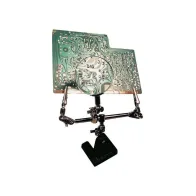 2 zaciskowy chwytak stojący 'trzecia ręka' z lupą